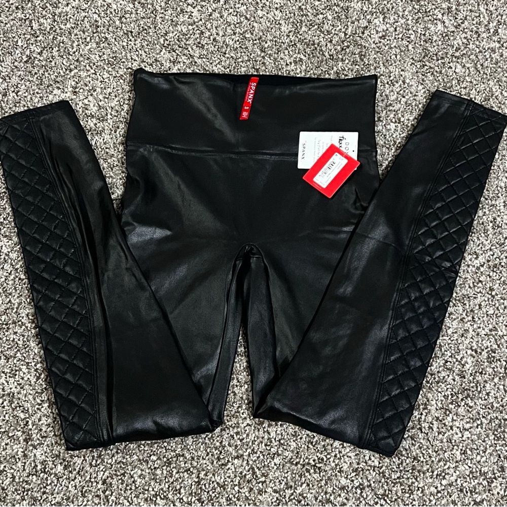 Spanx Quilted (Moto) Faux Leather Leggings